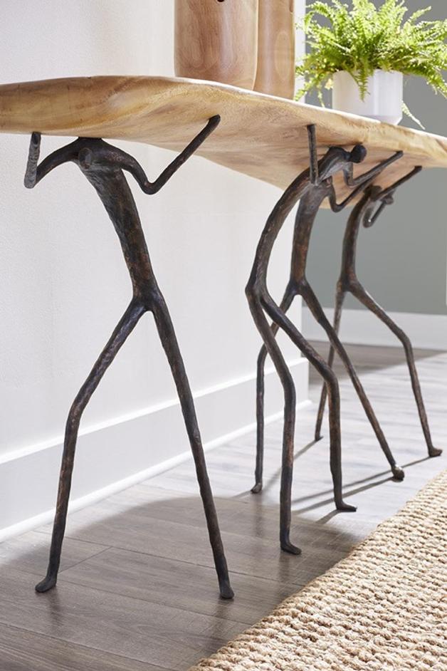 Atlas Console Table, Natural Finish, Metal by Phillips Collection