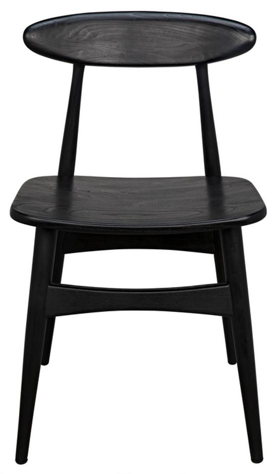Surf Chair in Charcoal Black Sungkai/Mindi Wood by Noir Furniture