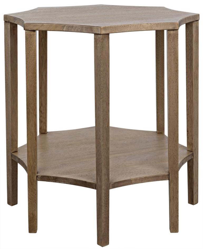 Ariana Side Table, Washed Walnut by Noir Furniture