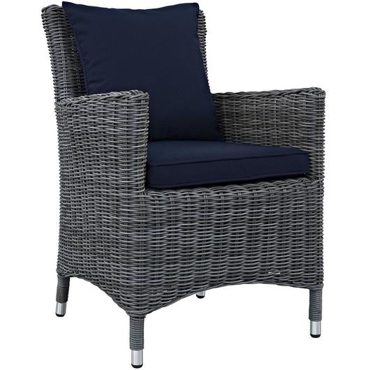 Kindle Dining Outdoor Patio Sunbrella® Armchair In Canvas Navy by Modway Furniture