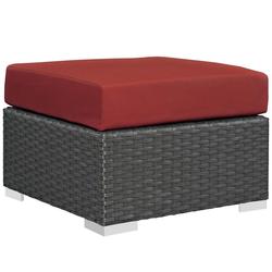 Cove Outdoor Patio Sunbrella® Ottoman In Canvas Red by Modway Furniture