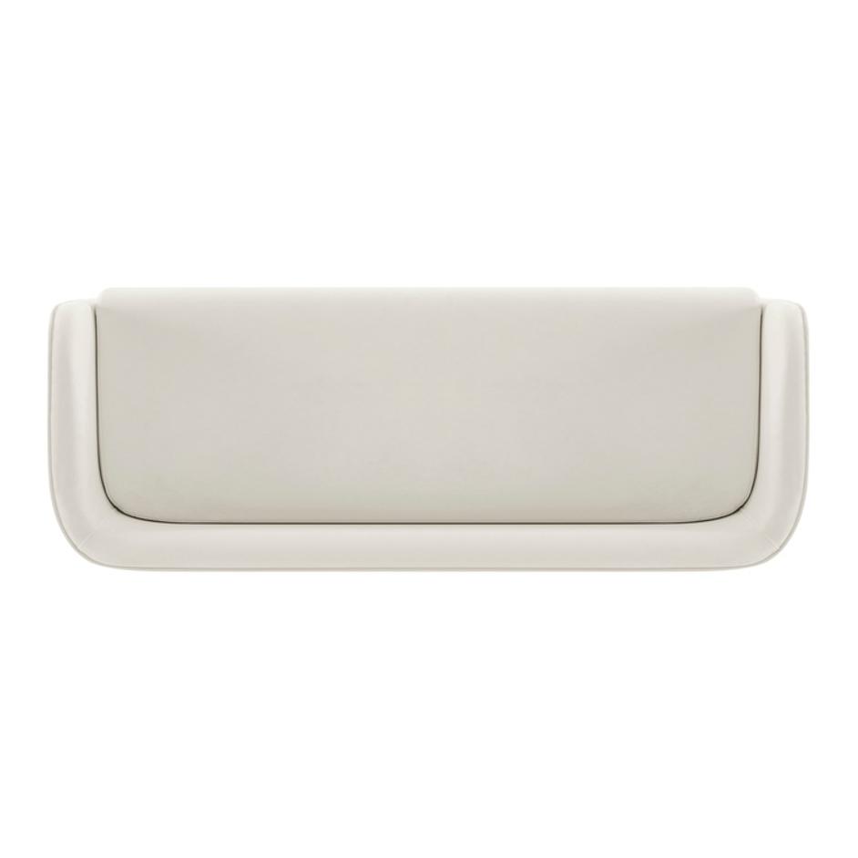 Marsha KD Velvet Bench, Dainty Cream by New Pacific Direct