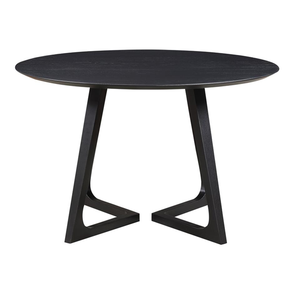 GODENZA DINING TABLE ROUND BLACK ASH by Moes Home