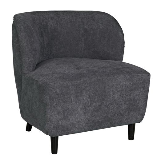 Laffont Sungkai/Mindi Chair in Charcoal Black with Ocean Grey Fabric by Noir Furniture
