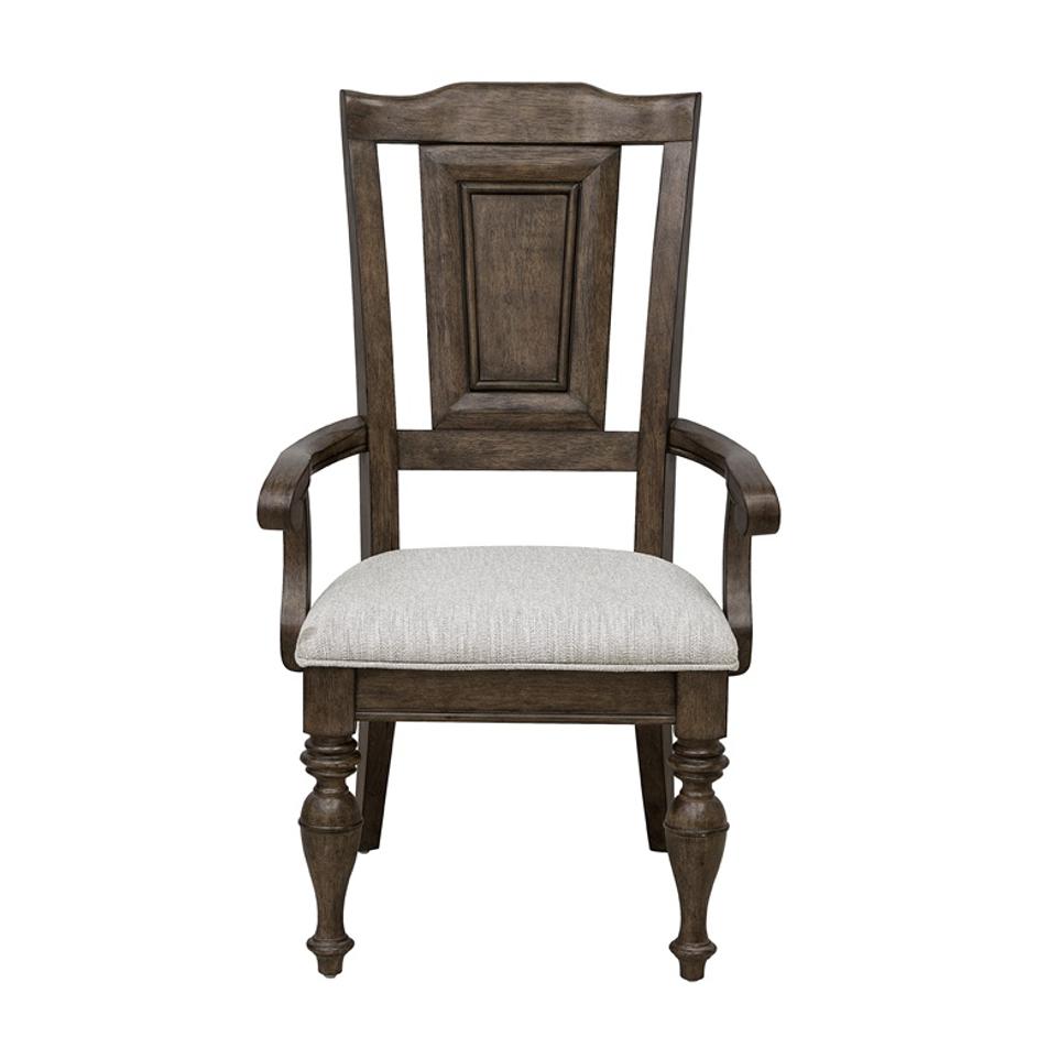 Woodbury Wooden Arm Chair in Cowboy Boods Brown by Pulaski Furniture