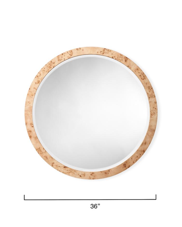 Chandler Round Wall Mirror, Natural by Jamie Young
