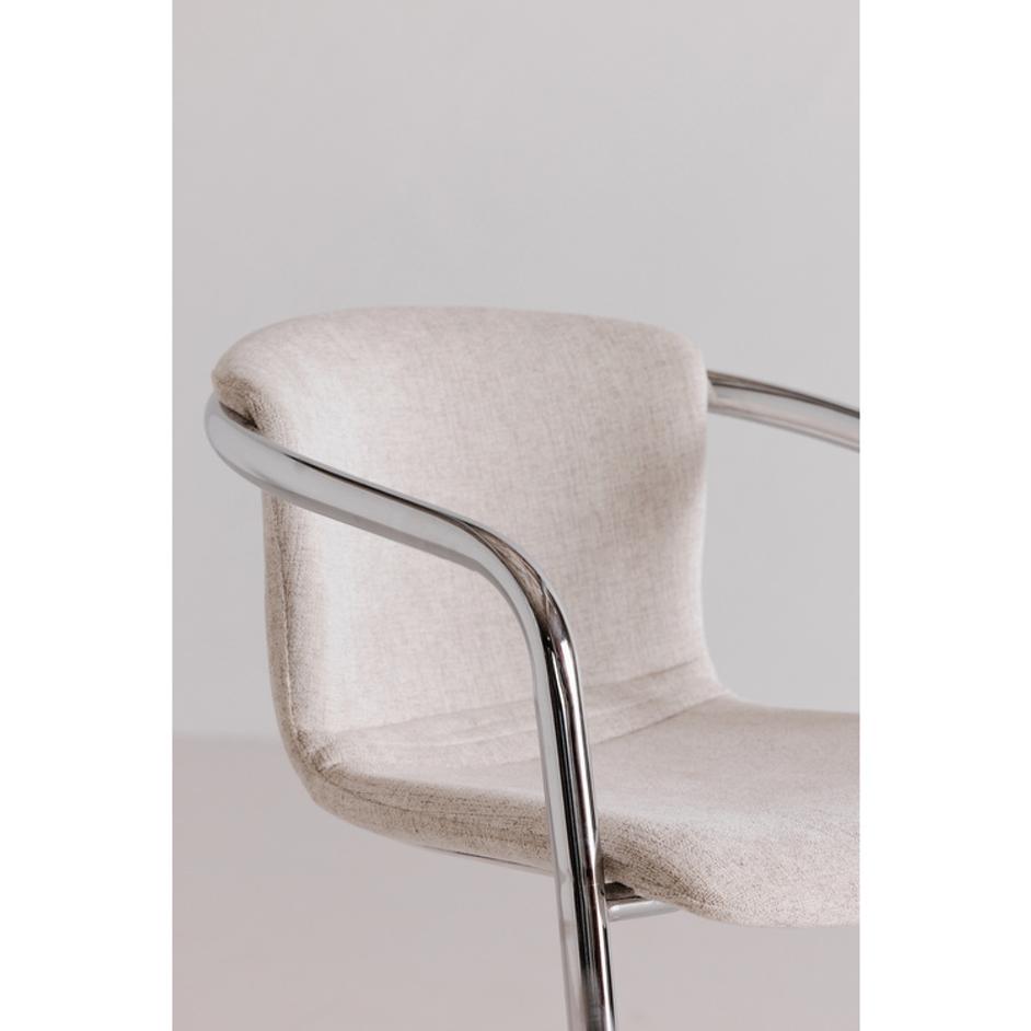 Freeman Chrome Frame Counter Stool Blended Cream - Set Of Two by Moes Home