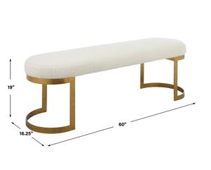 Infinity Gold Bench by Uttermost