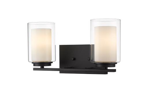 Willow 2 Light Vanity in Matte Black Finish by Z-Lite
