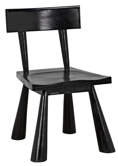 Gilbert Sungkai/Mindi Chair in Charcoal Black by Noir Furniture