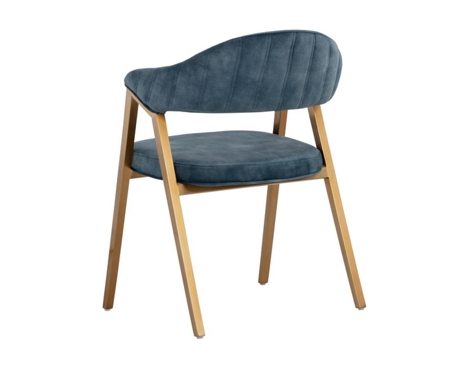BURGOS DINING ARMCHAIR - NONO PETROL by Sunpan