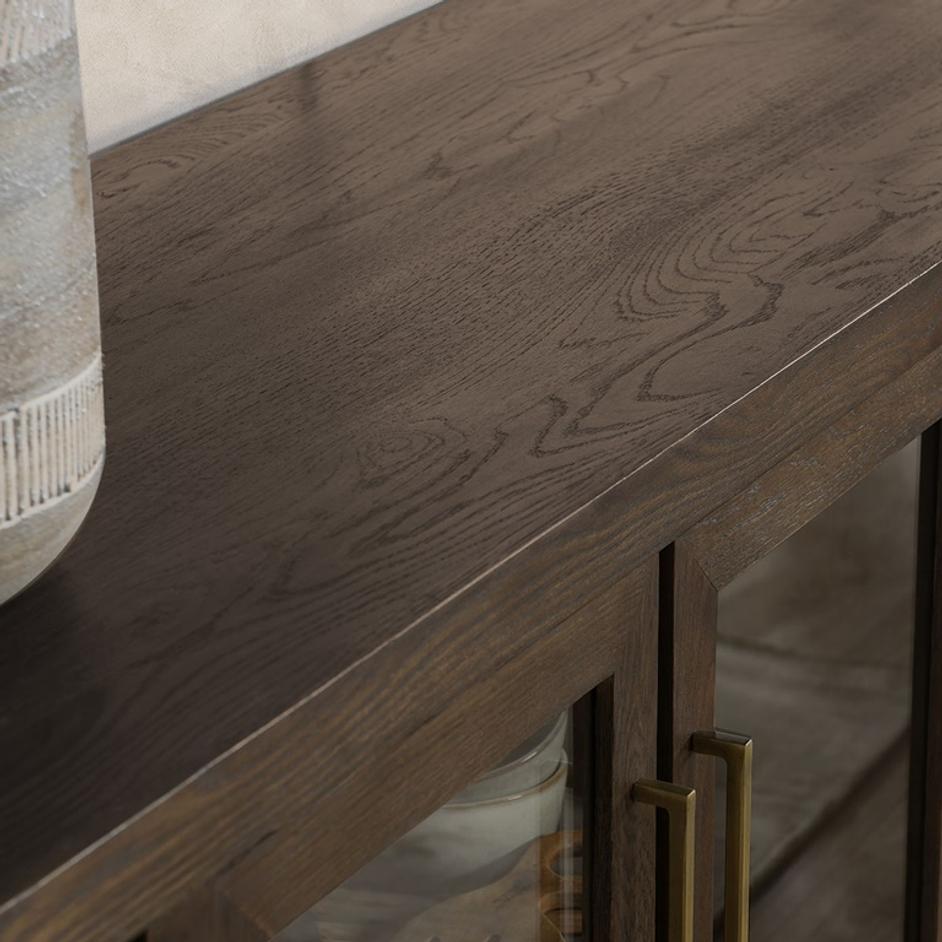 Bradley Oak Wood 6Dr Cabinet Landmark Brown by Classic Home