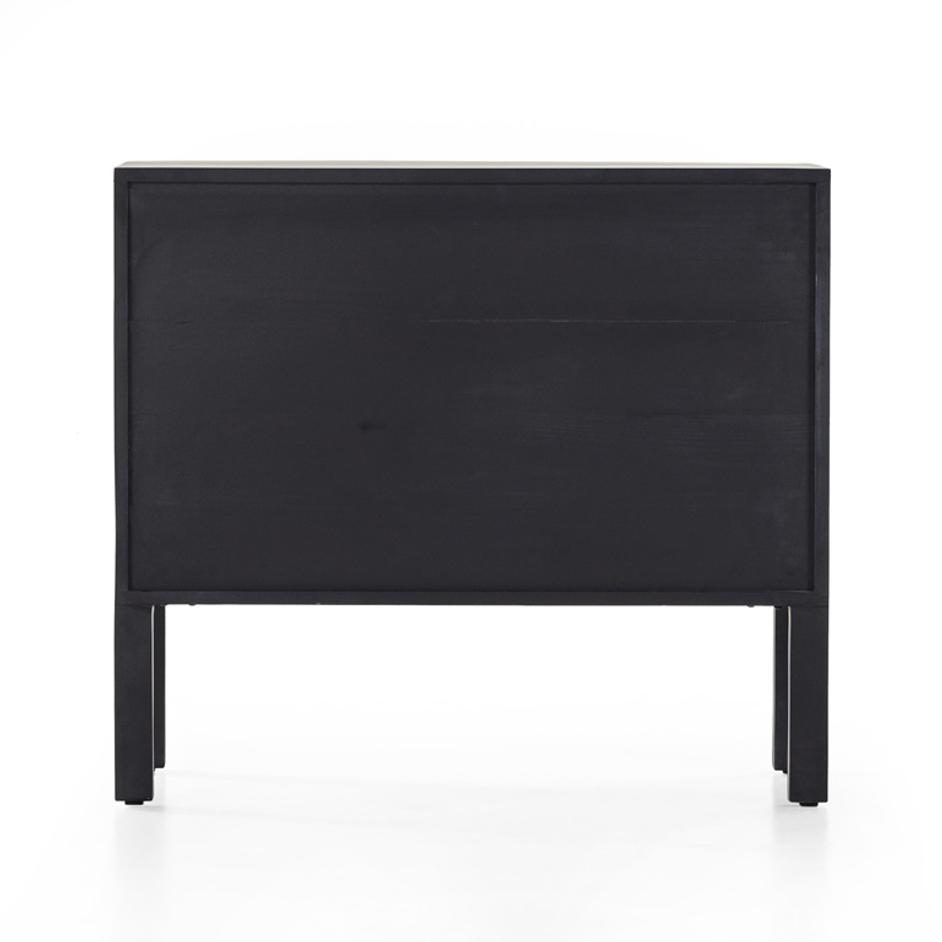 Isador Bar Cabinet In Black Wash Poplar by FOUR HANDS