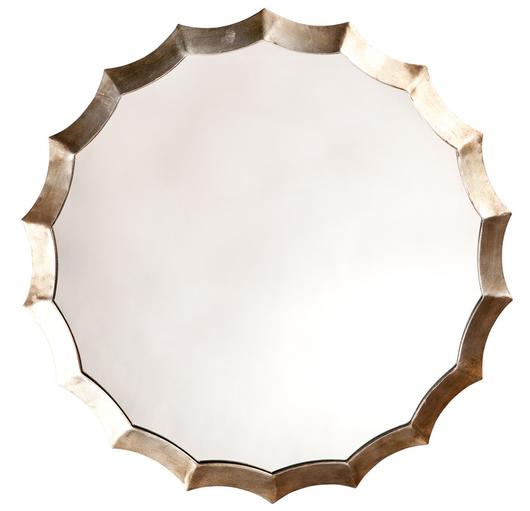 Round Metal Scalloped Wall Mirror by Jamie Young
