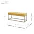 Darius Fabric Bench In Montello Yellow by New Pacific Direct