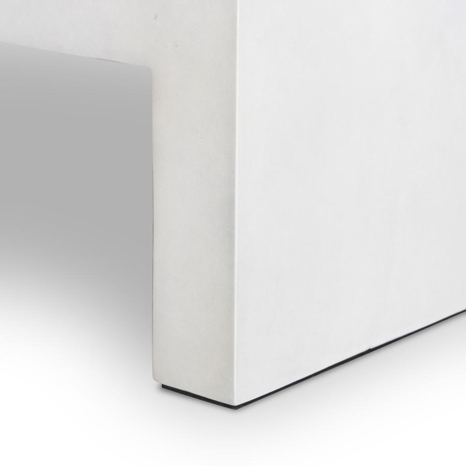 Parish Coffee Table In White Concrete by FOUR HANDS