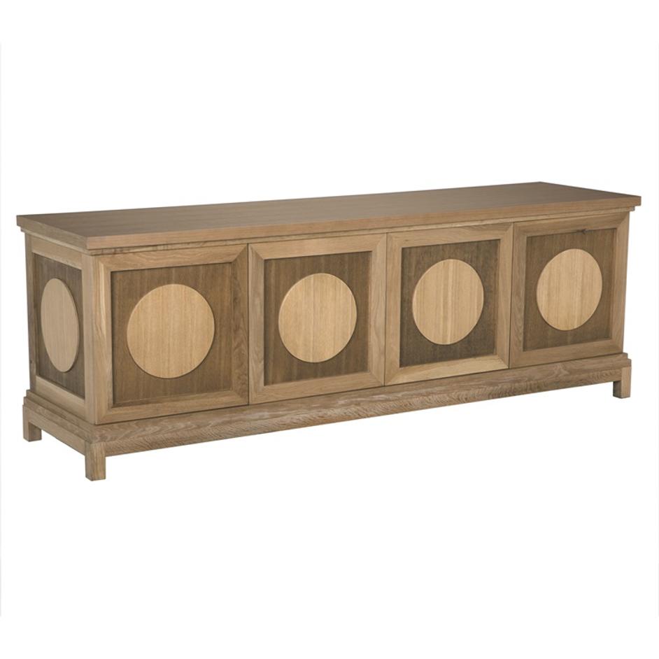 Wellington 4 Door Sideboard, White Oak by Noir Furniture