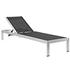 Nantucket Chaise Outdoor Patio Aluminum Set Of 6 In Silver Black by Modway Furniture