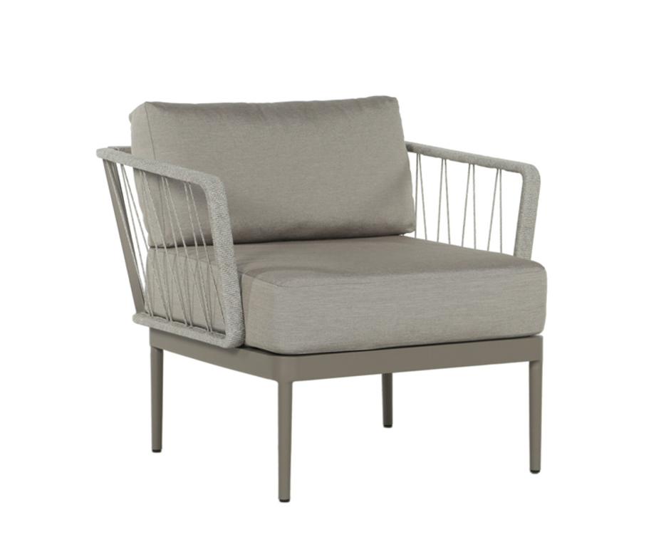 CATANIA ARMCHAIR - GREY - PALAZZO TAUPE by Sunpan