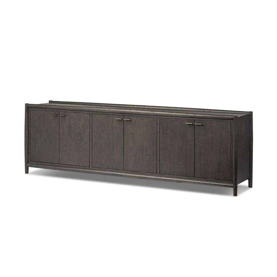 Glenview 6 Door Sideboard - Cracked Smoked Black Veneer by Four Hands
