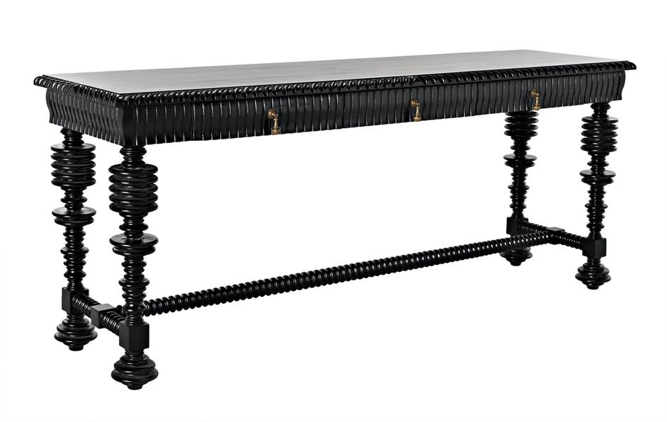 Portuguese Console, Hand Rubbed Black by Noir Furniture