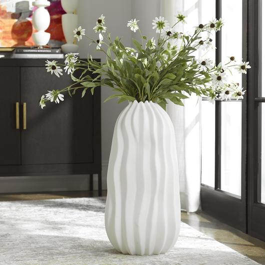 Merritt White Floor Vase by Uttermost