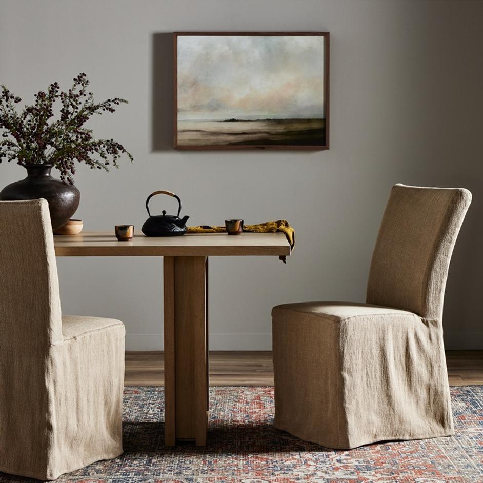Vista Slipcovered Din Chr In Brdw Canvas by FOUR HANDS