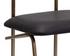 GIBBONS DINING CHAIR - ANTIQUE BRASS - CHARCOAL BLACK LEATHER by Sunpan