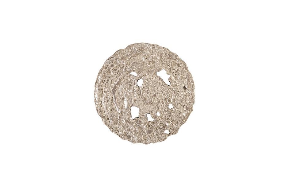 Molten Disc Wall Art, Silver Leaf, Small by PHILLIPS COLLECTION
