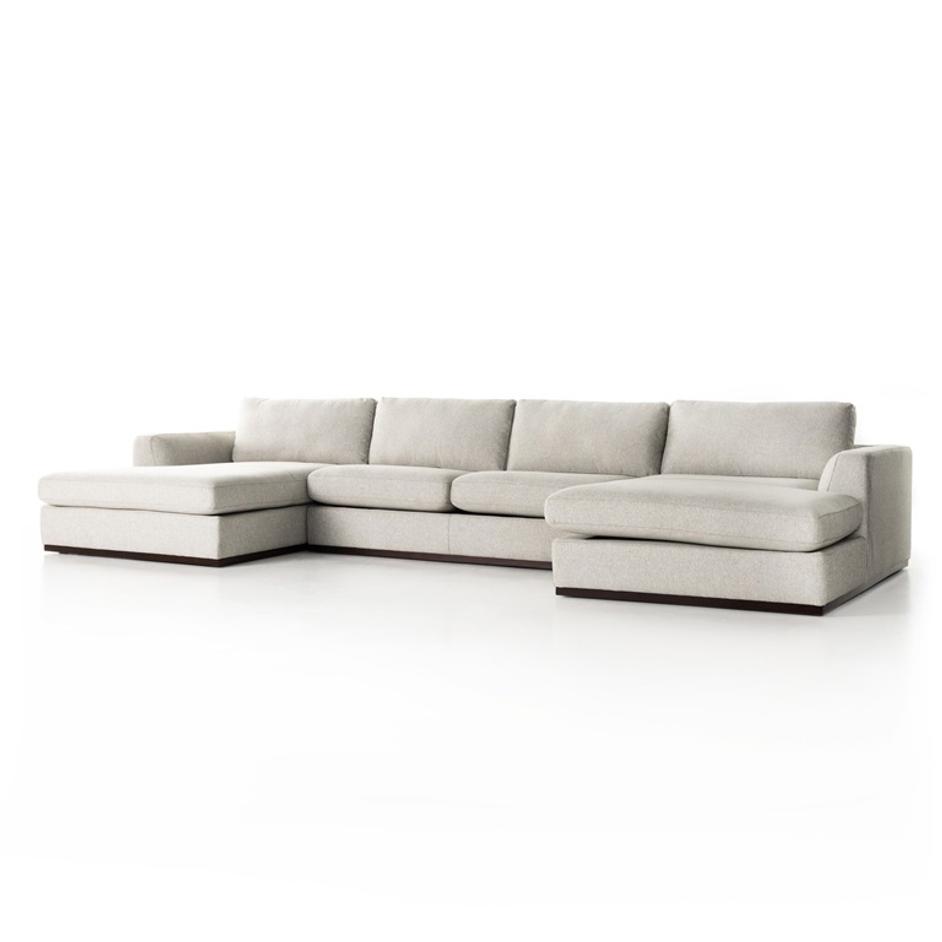 Colt 3-Piece U Sectional - Aldred Silver by Four Hands