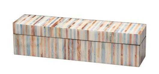 Roosevelt Blue Mother of Pearl Decorative Box, Large  by Jamie Young