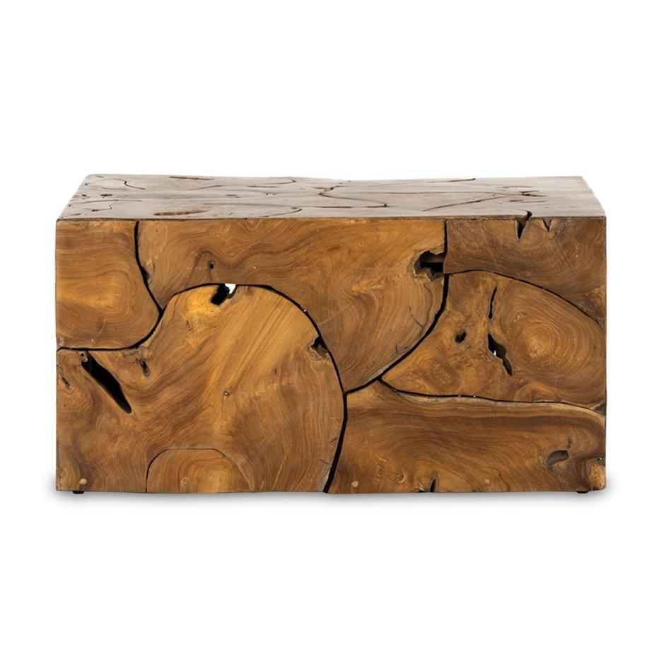 Tomlin Outdoor Bunching Table In Teak Root by FOUR HANDS