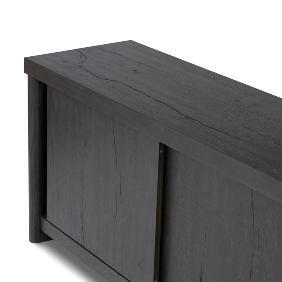 Laredo Media Console In Smoked Black Veneer by FOUR HANDS