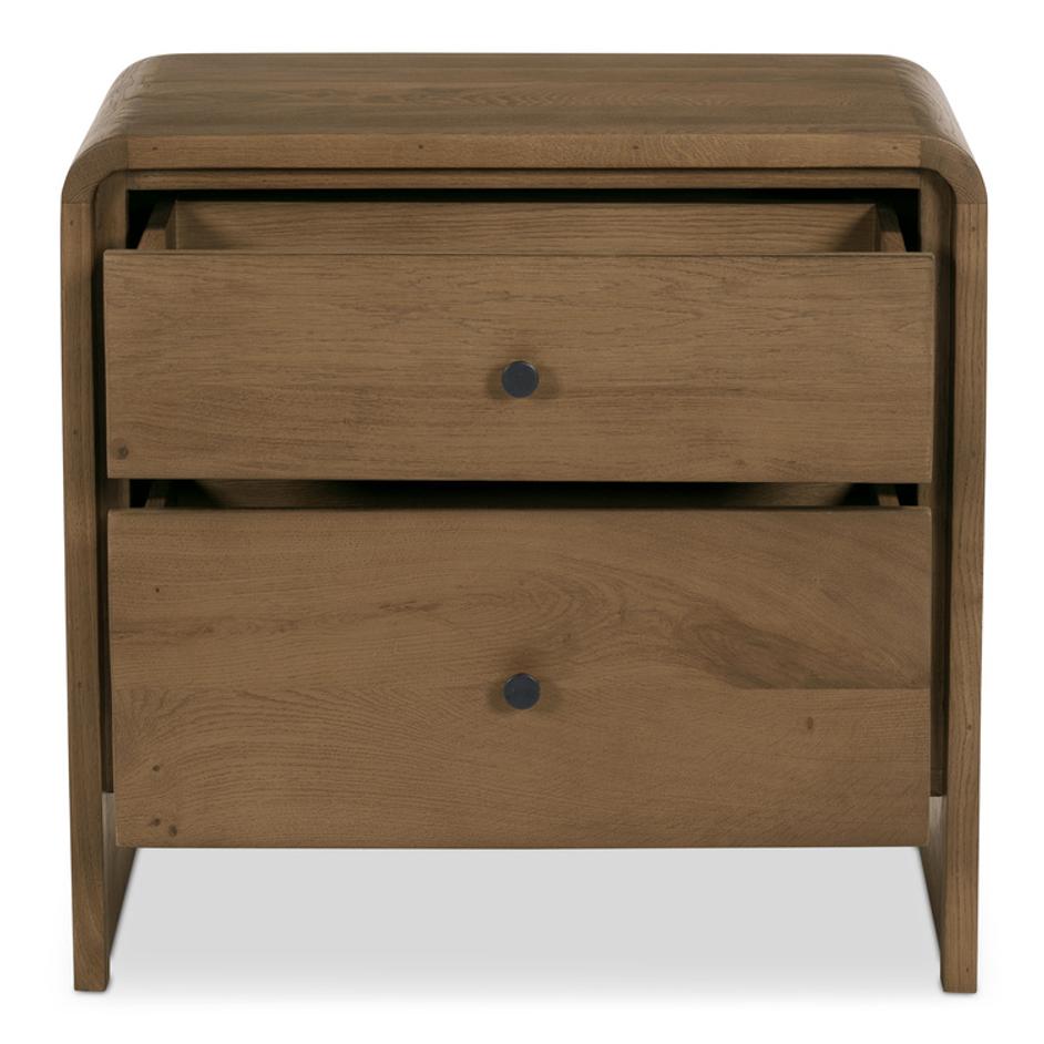 Riley Nightstand Oak by Moes Home