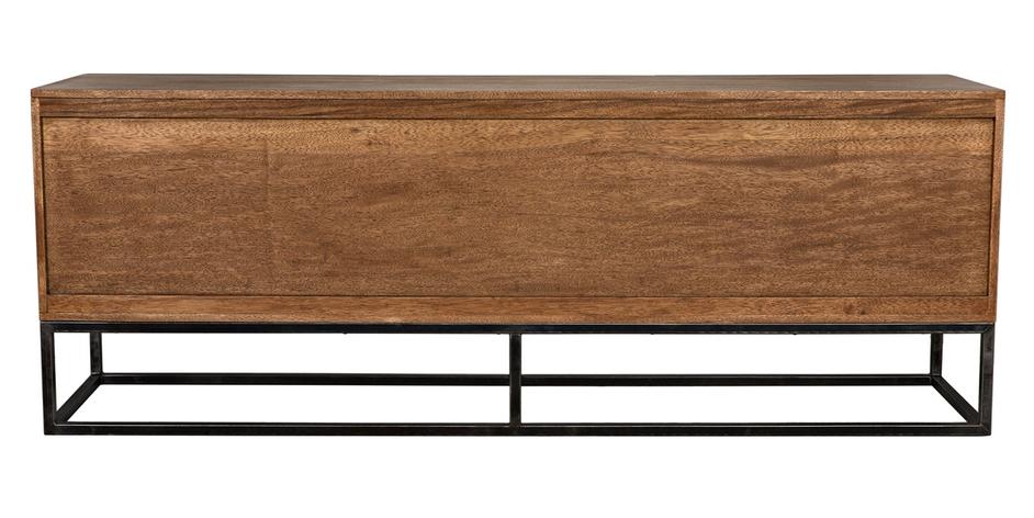 Casanova Sideboard in Dark Walnut with Industrial Steel Accents by Noir Furniture
