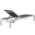 Nantucket Chaise Outdoor Patio Aluminum Set Of 6 In Silver Black by Modway Furniture