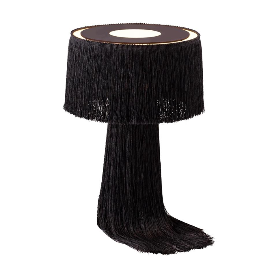 Atolla Black Tassel Table Lamp by tov furniture