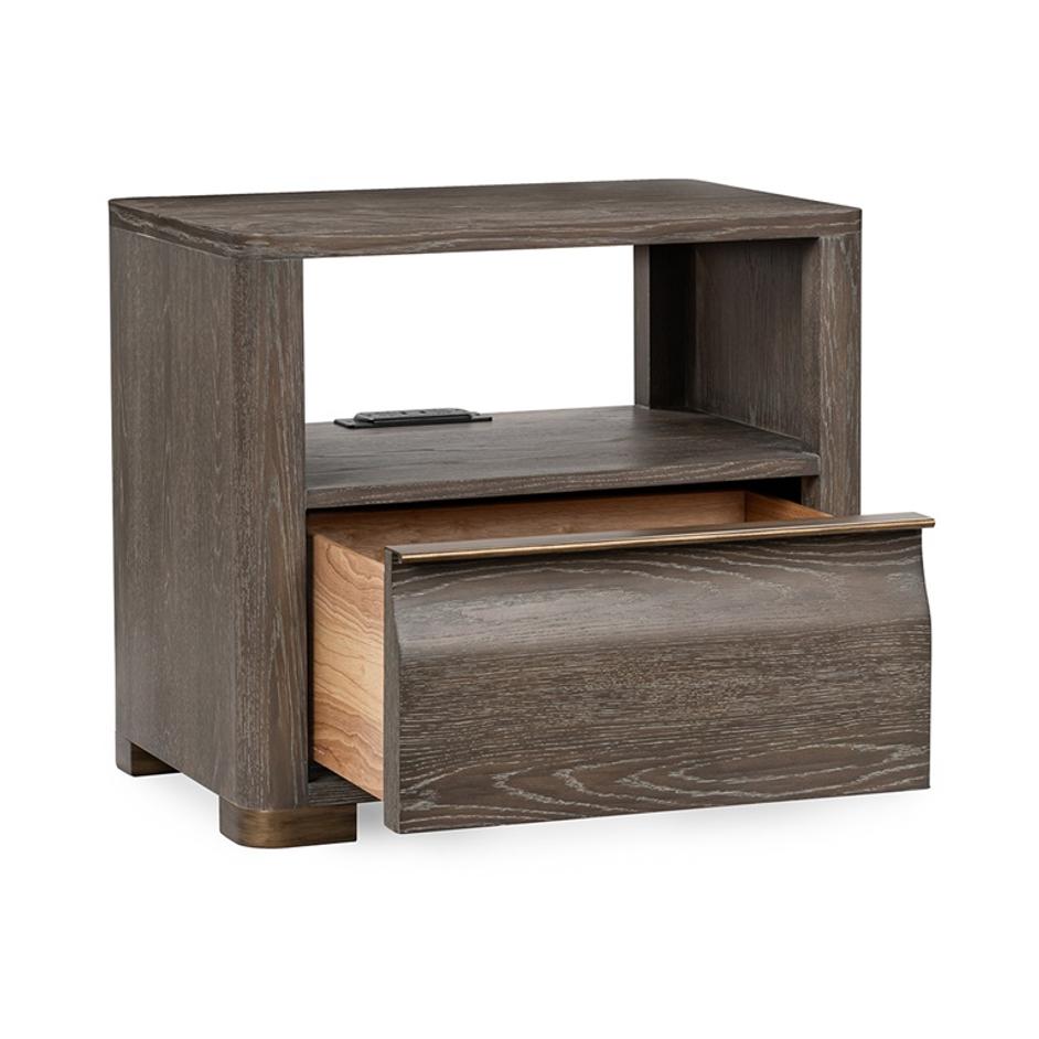 Newbury 1Dwr Nightstand Mocha Brown by Classic Home