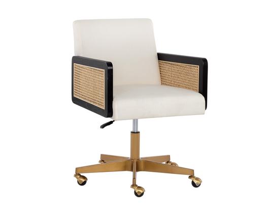 CLAUDETTE OFFICE CHAIR - LINOSO IVORY by Sunpan