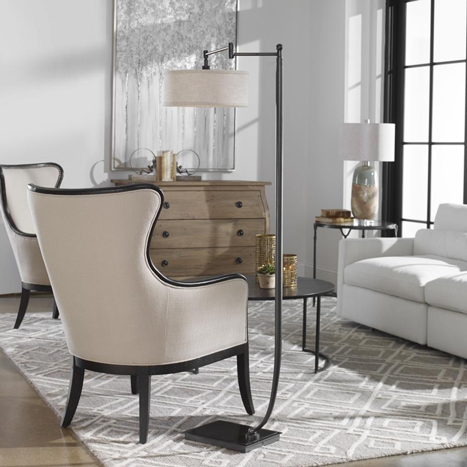 Lamine Dark Bronze Floor Lamp by Uttermost