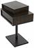 Enola Side Table, Ebony Walnut with Steel Base by Noir Furniture
