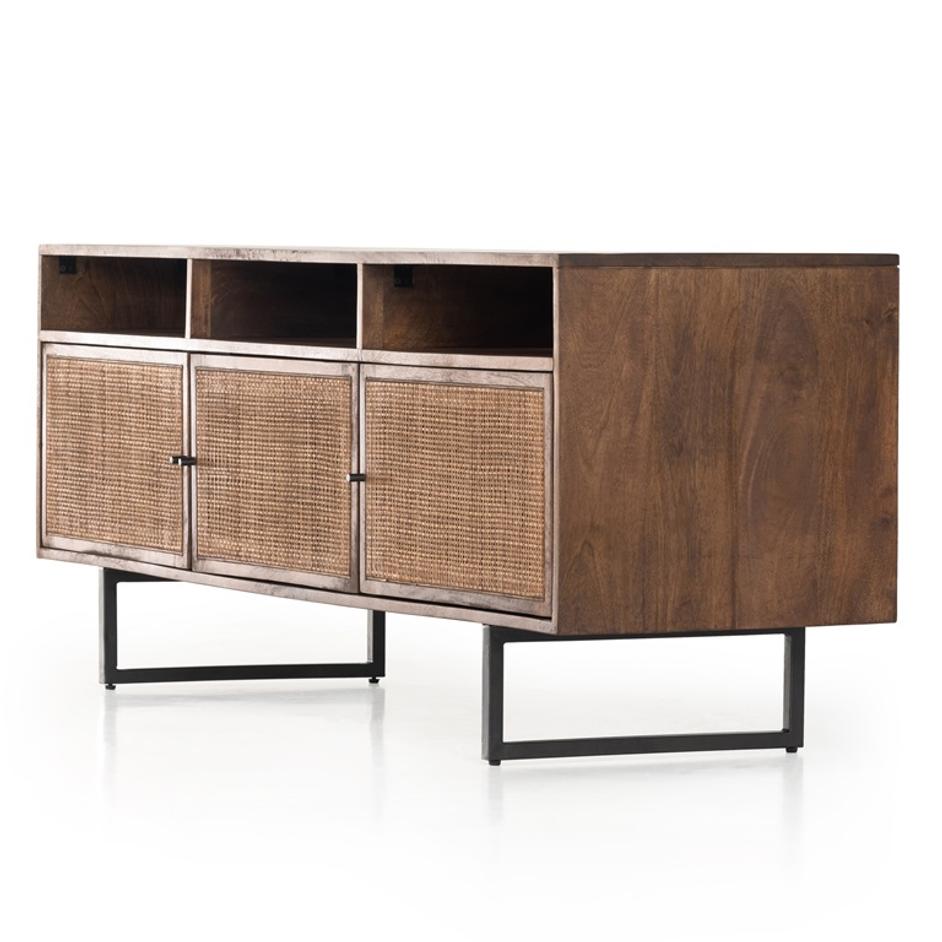 Carmel Media Console In Brown Wash by FOUR HANDS