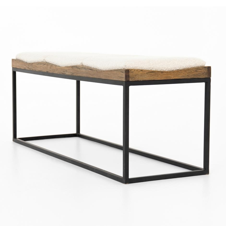Josephine Bench in Knoll Natural by FOUR HANDS