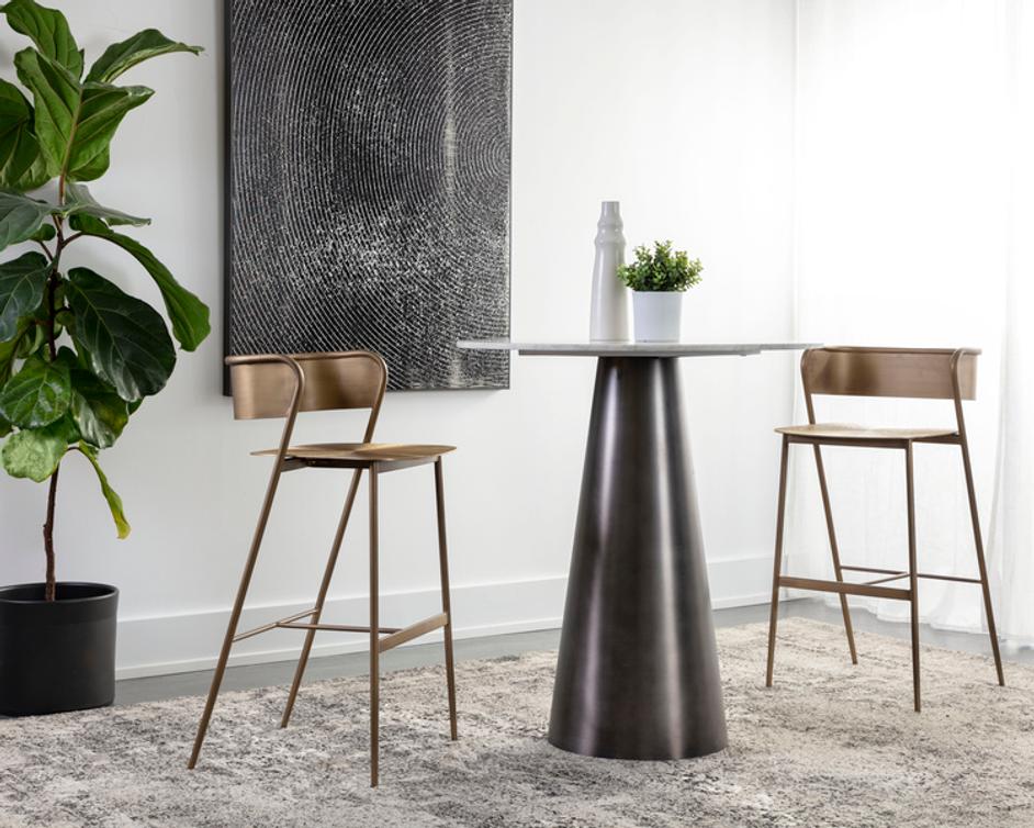 KEANU BARSTOOL - ANTIQUE GOLD by Sunpan