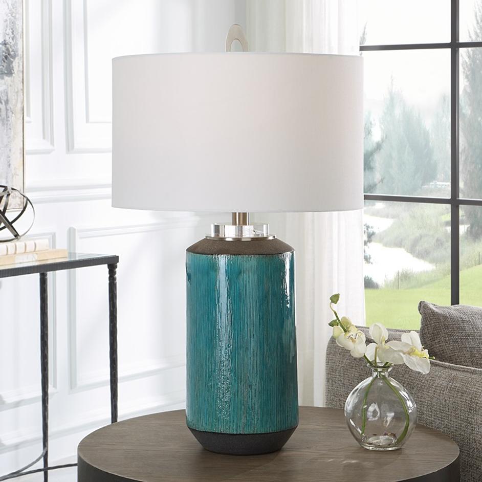 Maui Aqua Blue Table Lamp by Uttermost