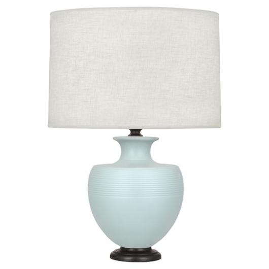 Matte Sky Blue Michael Berman Atlas Table Lamp by Robert Abbey