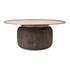 Atalia KD Reclaimed Teak Coffee Table w/ Steel Tray Top, Antique Copper  by New Pacific Direct
