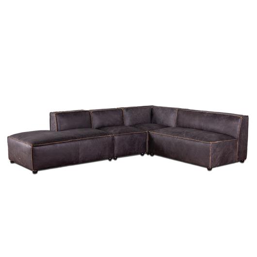 Portofino 4-Piece Sectional Antique Ebony by Home Trends & Design