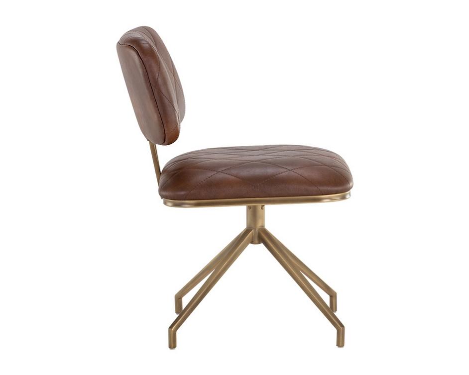 Virtu Swivel Chair - Bravo Cognac by Sunpan
