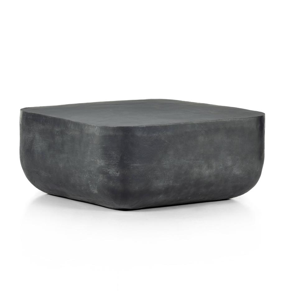 Basil Square Coffee Table In Aged Grey by FOUR HANDS